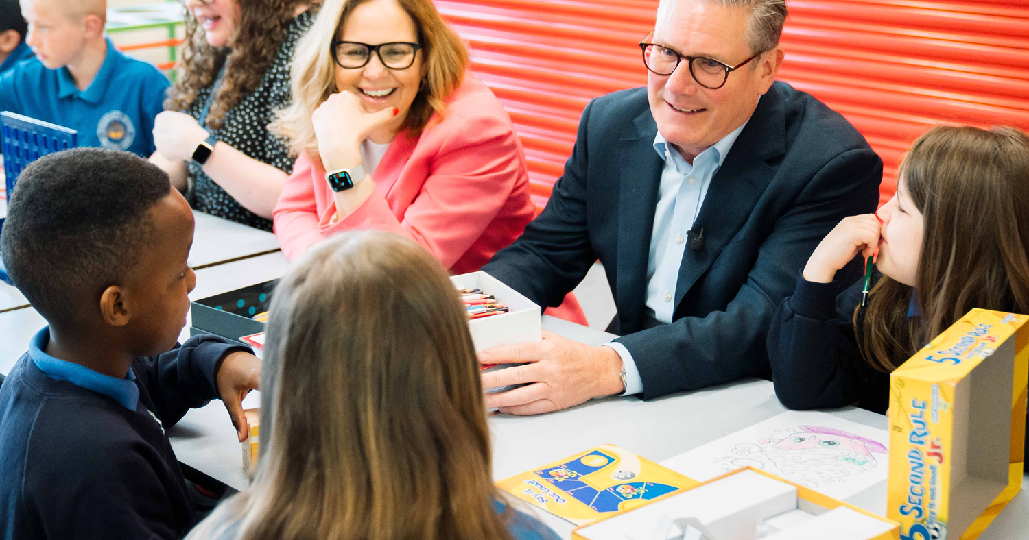 Keir Starmer visiting a school